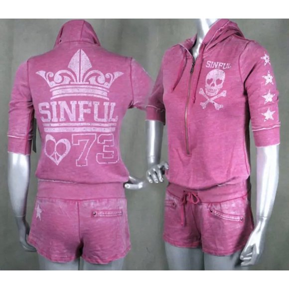 Sinful AFFLICTION Womens Jumpsuits JORDAN ROMPER - Picture 2 of 11